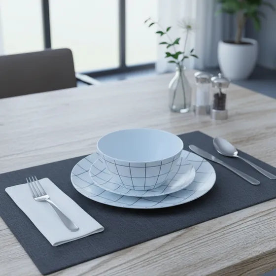 Set 12 Platos Melamina (plato 27/20cm/bowls: 4 C/u) Premium