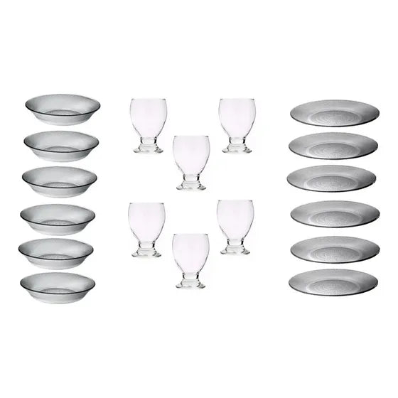 6 Platos Playos + 6 Platos Hondos +6 Vasos Varios Modelos Rt
