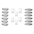 6 Platos Playos +6 Platos Hondos +6 Vaso Varios Modelo
