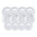 Set Vajilla Platos Vidrio Opal Redondos Carol X12 Piezas Blanco Vidrio Opal Redondo